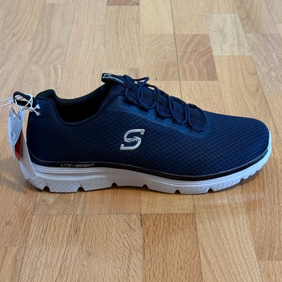 Skechers Navy Blue and White Men's Sneakers - Picture 2 of 6